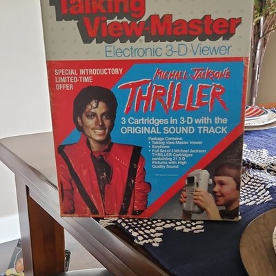View-Master Talking Electronic 3-D Viewer Michael Jackson Thriller 1984 MPN 4408