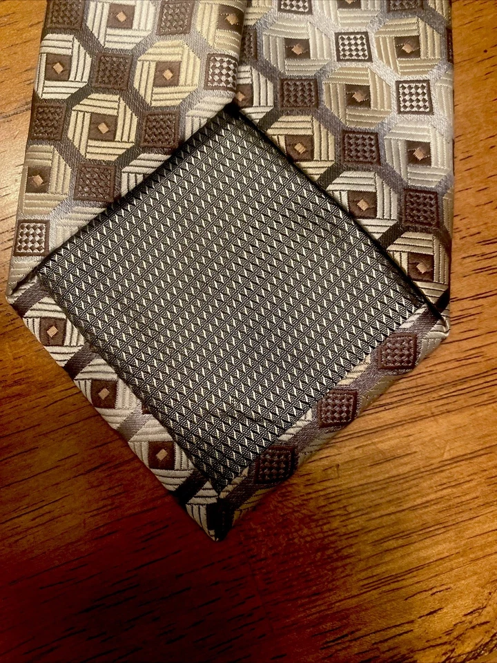 Neck Tie Alexander Julian Colours Mens Woven Geometric Design Reep Tie - Image 3 of 4