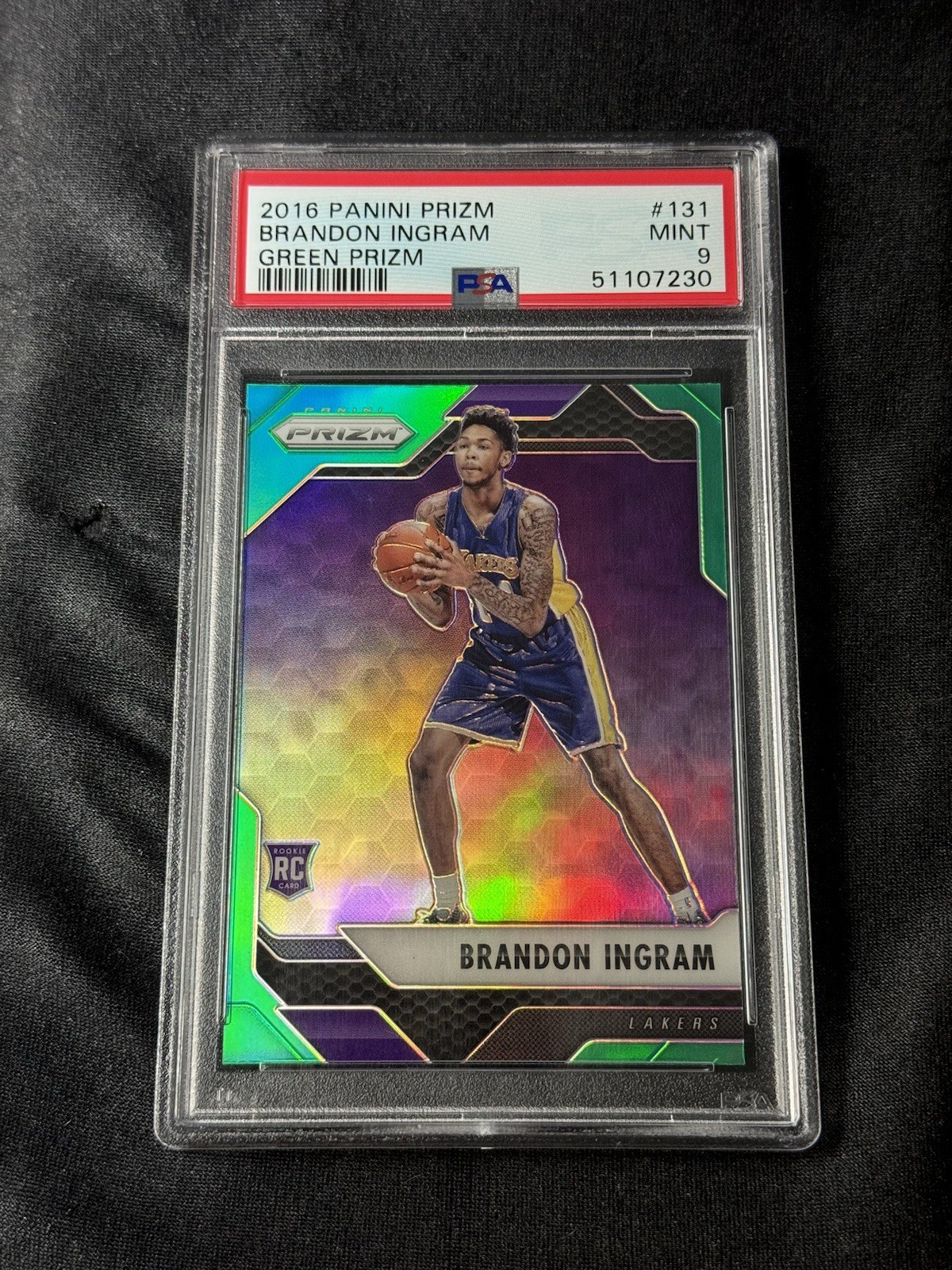 PSA 9 Brandon Ingram 2016-17 Panini Prizm Green Rookie #131 Duke Lakers Raptors