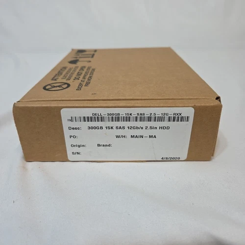 Dell ST300MP0005 300GB SAS 15k 2.5" 12G Hard Drive 7FJW4 - FACTORY SEALED NEW