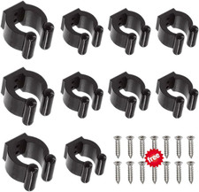 Pool Cue Holder, 10 Pieces Plastic Fishing Pole Rod Holder Clips - Black Pool St
