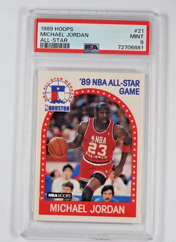 Michael Jordan 1989 Fleer All-Star #21, PSA Mint 9, #72706681, Chicago Bulls