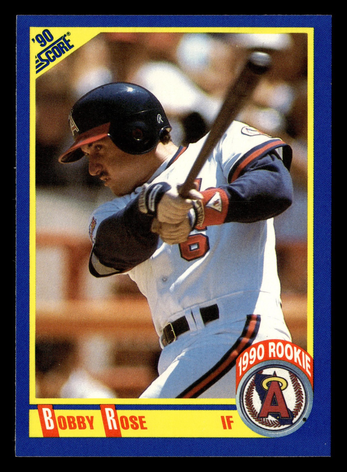 Bobby Rose 1990 Score ROOKIE RC #604 California Angels BASEBALL *210