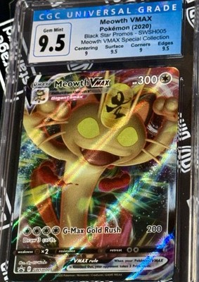 【超激レア】Meowth VMAX 英語版　巨大カード 状態非常に良い FULL ART Meowth VMAX ULTRA RARE Sword & Shield Promo SWSH005