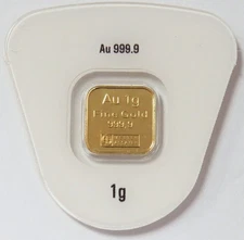 ARGOR HERAEUS SWITZERLAND GOLD 1 GRAM GOLDSEED 999.9 FINE BAR
