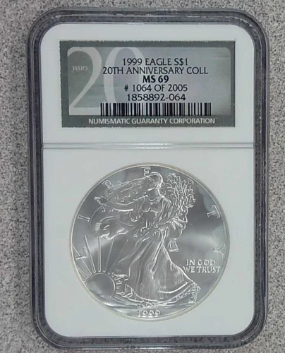 1999 BU American Silver Eagle NGC MS69 (064)