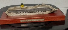 Modellino Nave Costa Magica - Costa Crociere - Metallo e Base in Legno - Vintage