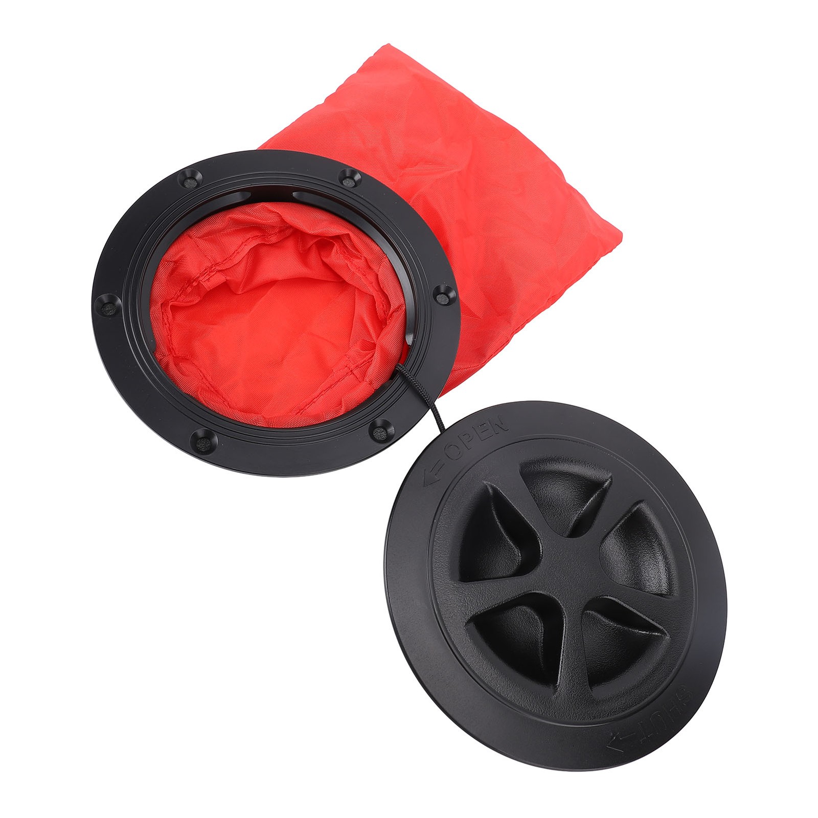 Hot 4 Inch Boat Deck Access Cover With Tool Bag Impact Proof Black For Marine