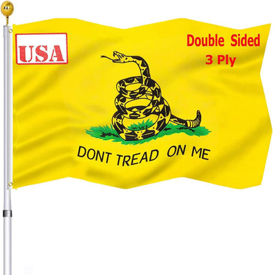 Don'T Tread on Me Gadsden Flag 3X5 Outdoor Double Sided- Heavy Duty Dont Tread L