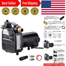 High Pressure 115V Cast Iron Utility Pump - 1/2HP, Ideal for Lawn and Tank Use