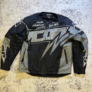 ICON Hooligan Street Jersey Men’s Large Motorcycle Jacket Mesh D3O
