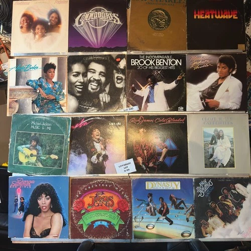 16 LP Soul/Funk Lot Michael Jackson Commodores Donna Summer