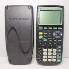 Texas Instruments TI-83 Plus Black Graphing Calculator With Cover - Tested