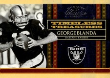 2008 Donruss Classics #TT-10 George Blanda Timeless Treasures #/1000