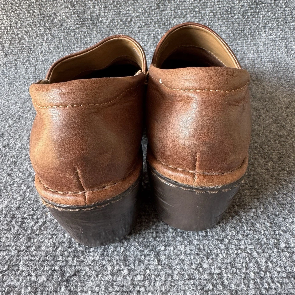 Ariat Shoes Womens Size 7.5 Leather Slip On Comfort Clogs Block Heel Brown - Image 4 of 4
