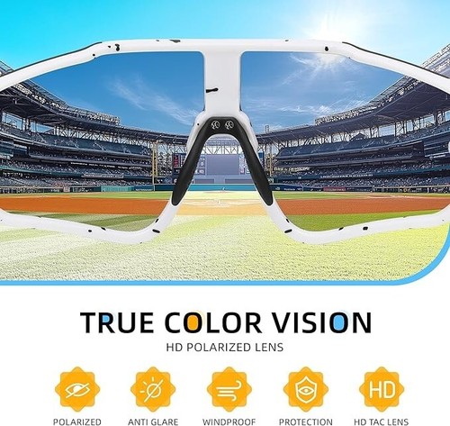 Kids Baseball Polarized Sunglasses: Sports Sunglasses for Boys Girls Age 6-12 - Picture 6 of 6