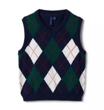 Worn Once Janie and Jack Boys Argyle Sweater Vest Size 12