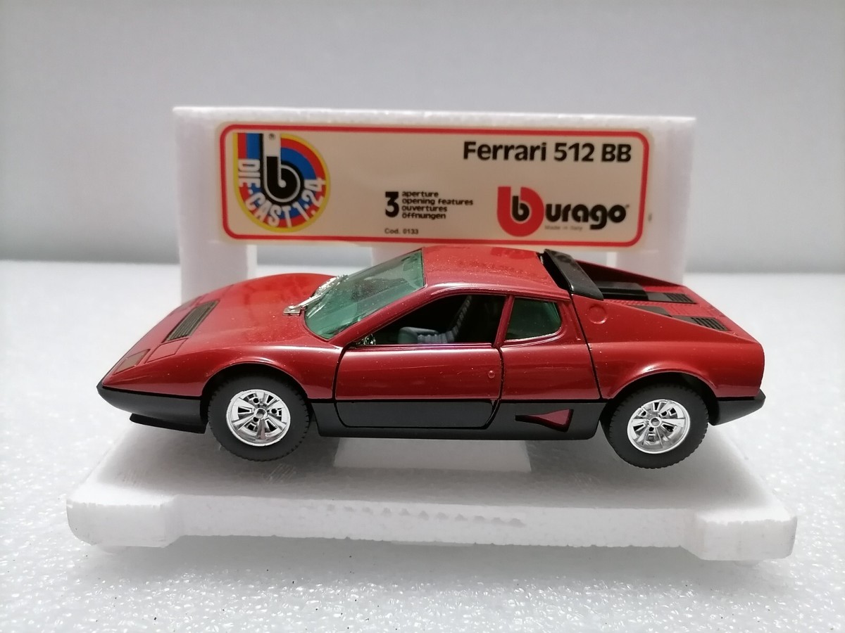 FERRARI 512 BB - Vintage 1:24 Scale , bburago , Made in Italy 1978