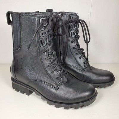 sorel phoenix waterproof leather combat boots