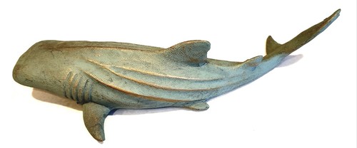 LARGE 13" LONG 3D AUSTRALIAN TIGER SHARK FIGURINE SCULPTURE WALL HANGING DECOR - Picture 3 of 15