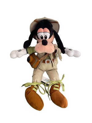 DISNEY WORLD SAFARI GOOFY WITH CAMERA STUFFED PLUSH TOY