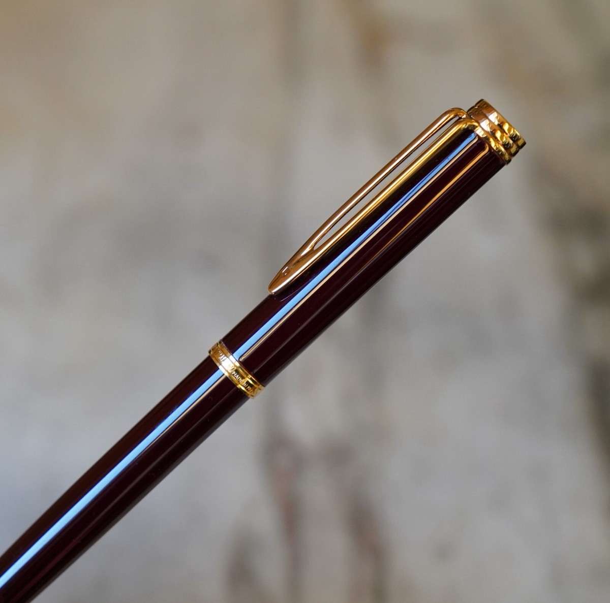 Stylo Plume WATERMAN Laque Tigrée - Plume En Or Massif 18 Carats - Pointe Fine - Occasion Prestige