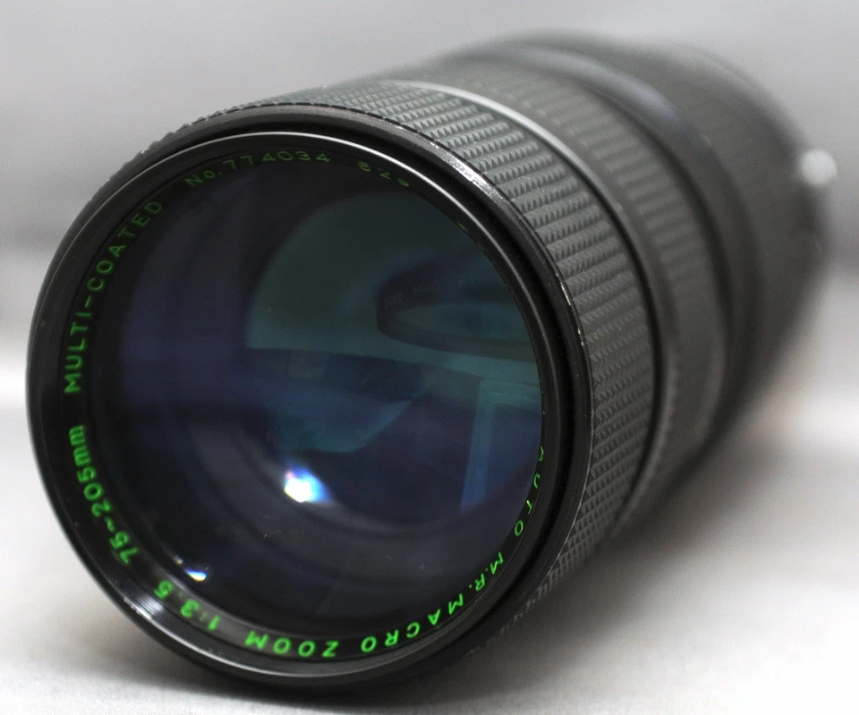 Lente de cámara Olympus Quantaray MC F3.5 75-205 mm AUTO MR Macro ZOOM SLR DSLR Japón Foto 2 de 3