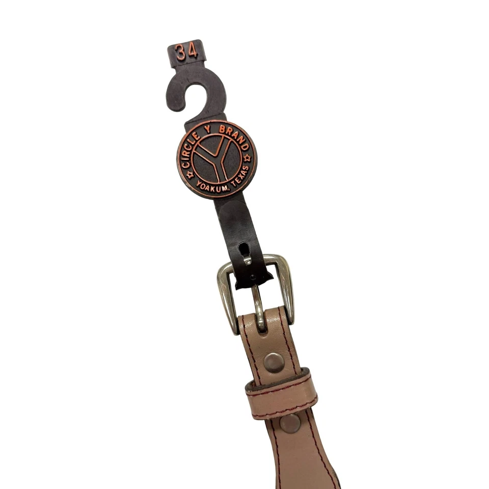 NUEVO CON ETIQUETAS Cinturón De Cuero Western CONCHO Vaquero Rosa Pastel Y Mujer Círculo Años 90 De Colección Foto 4 de 4