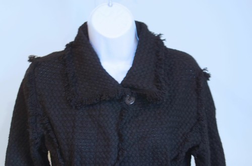 NUON CASHMERE Classic COCO Jacket Black 100% Cashmere $675 Sz 6 - Picture 3 of 10