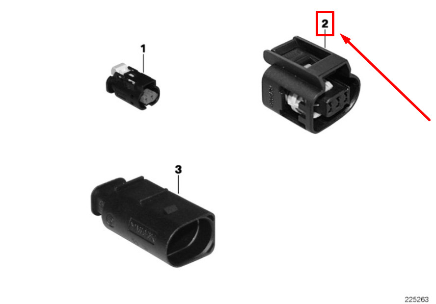 BMW 6 E64 Cable Plug Connector Terminal 6-pole 12527505669 7505669  