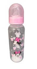 Disney Minnie Mouse Baby Bottle Girls Pink 9 Oz Medium Flow Silicone Nipple Lid