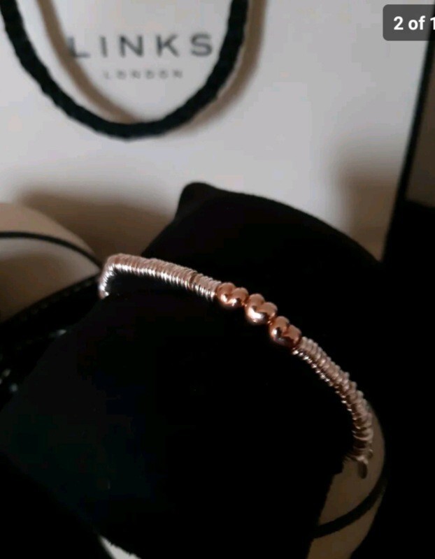SPECIAL OFFER NEW LINKS OF LONDON XS 18CT RGV HEART SWEETIE BRACELET