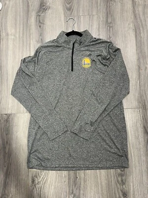 NBA Golden State Warriors Mens 1/4 Zip Performance Pullover Gray Large - Image 1 of 4