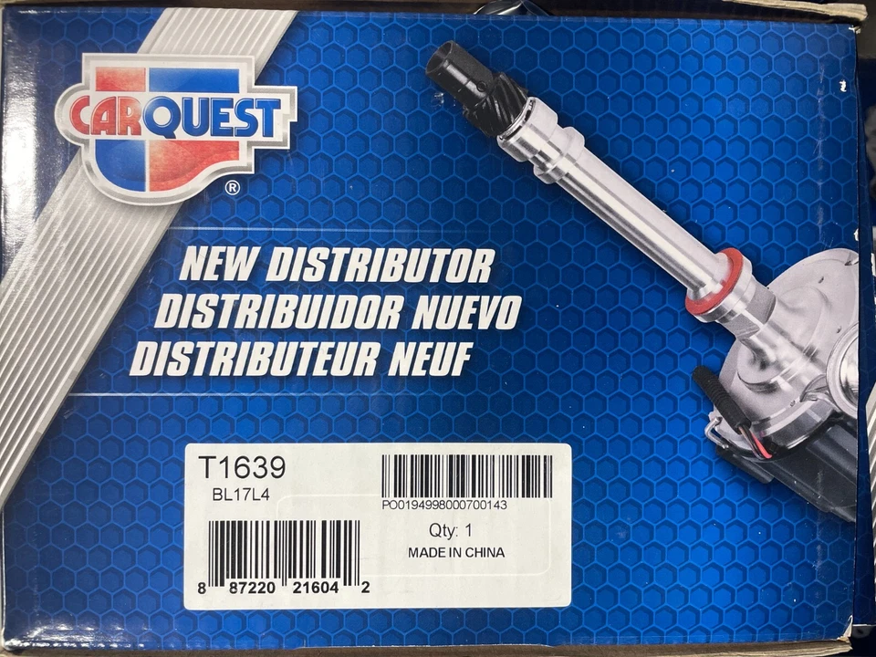 Distribuidor Carquest T1639 con tapa y rotor, chispa constante y sincronización del motor Foto 4 de 4
