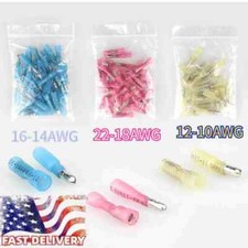 200/100pcs Heat Shrink Bullet Wire Connectors 22-10AWG Female Male Terminals