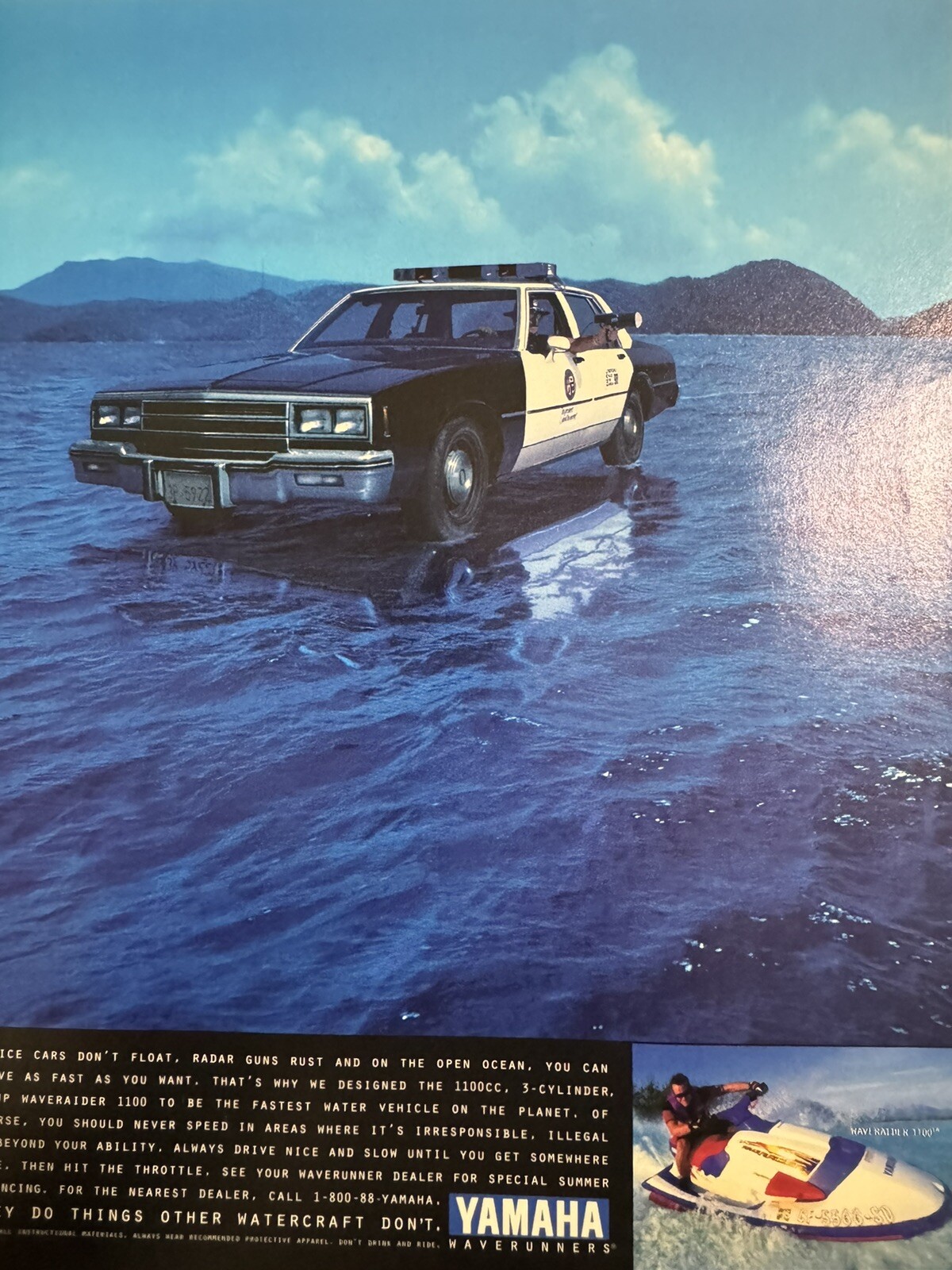 Yamaha Jets Ski / Police Magazine Ad eBay