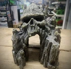 Grey Skull Aquarium Rock Cave Fish Tank Hide Ornament