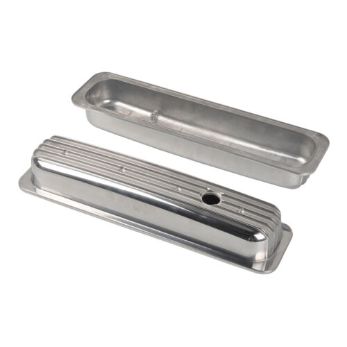 For SBC Chevy Vortec 5.0 5.7 350 87-97 Short Finned Valve Cover &12" Air Cleaner - Picture 7 of 12