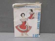 AUTHENTIC PATTERN 314 UNCUT Vintage 1980s Size 6-10 SQUARE DANCE DRESS Ruffles