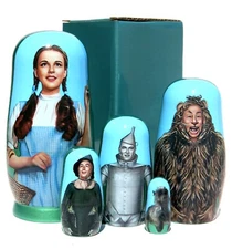 Wizard of Oz Nesting Doll Russian Stacking Doll 5 PC Nested Eggs Matryoshka Toy