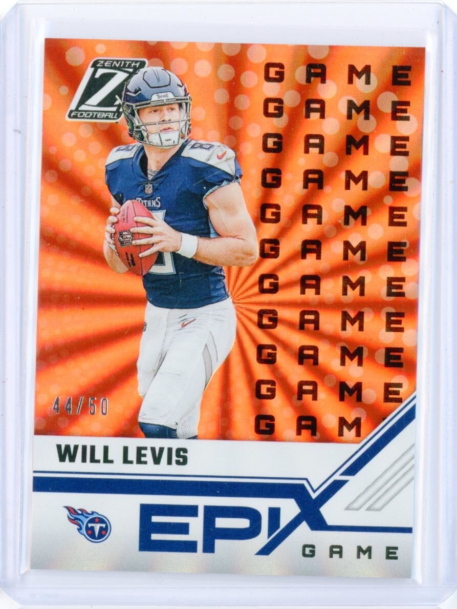 2023 Panini Zenith WILL LEVIS Tennessee Titans Epix Game RC Rookie 44/50