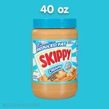 SKIPPY Reduced Fat Creamy Peanut Butter Spread, Plastic Jar 40 oz