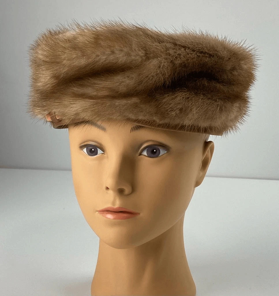 Vintage mink pillbox hat sale
