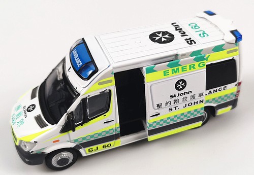 Tiny 166 Hong Kong St. John Ambulance Benz Sprinter 1/76 Diecast Model 010604 - Picture 3 of 3