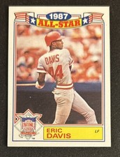 1988 Topps Eric Davis Glossy All-Star Baseball Card #17 Reds OF VG O/C