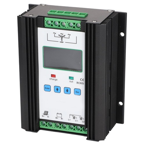 Controlador híbrido eólico solar control inteligente regulador solar 12V 24V - Imagen 8 de 22