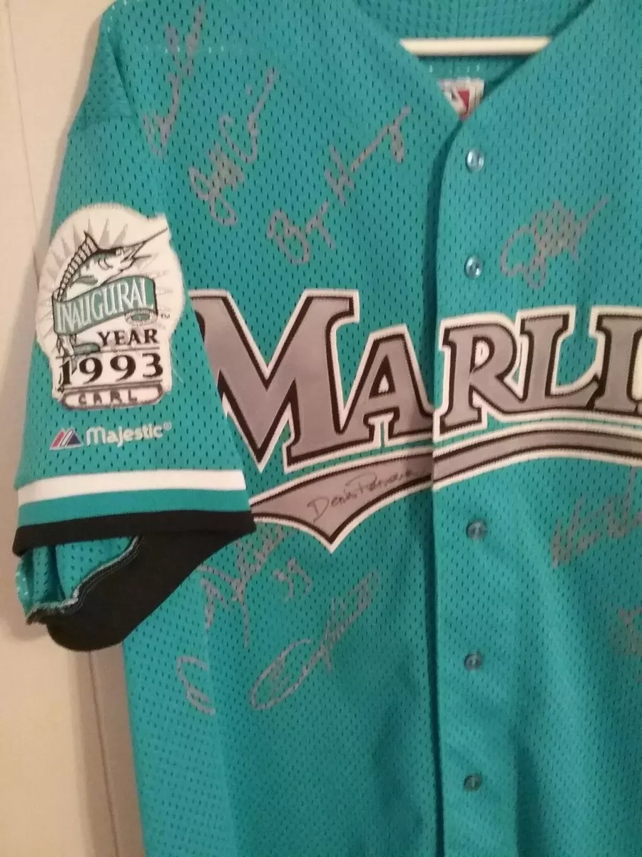 1993 FLORIDA MARLINS INAUGURAL YEAR VINTAGE TEAL MAJESTIC