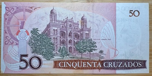 BRESIL BILLET DE 50 CRUZADOS. (BILL 177) - Picture 2 of 2
