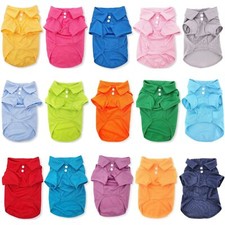 Dog Puppy Cat Polo Shirt T-Shirt Solid Clothes Apparel For SMALL Pet XXS XS S M