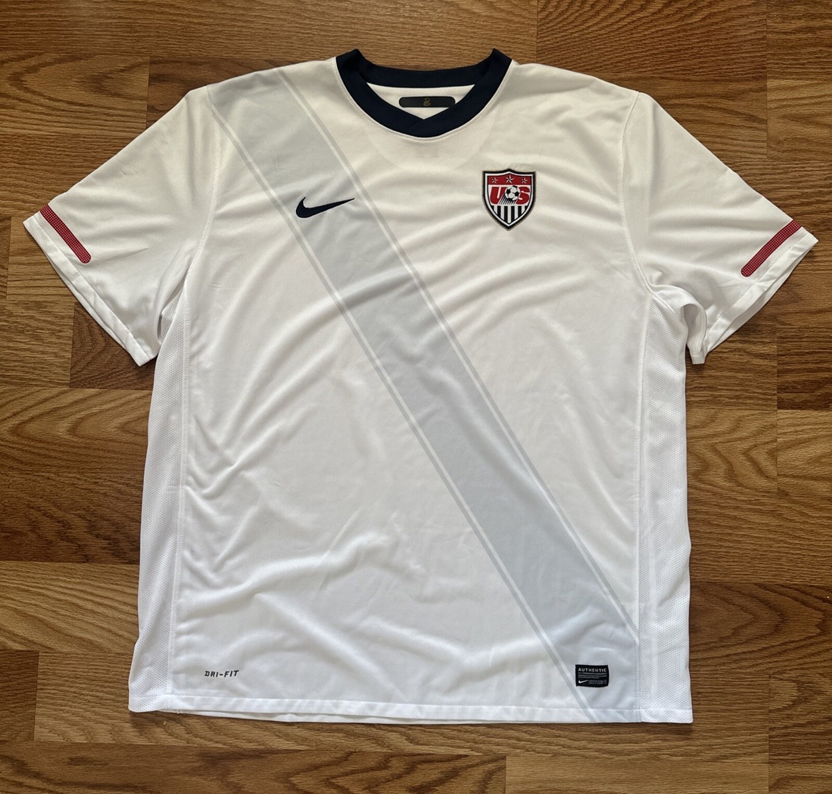 Nike Team USA 2010 Home Kit Soccer Jersey XXL Mens White World Cup